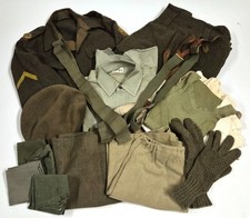 Vintage 1950er Niederl&auml;ndische Armee Woll Uniform Set &ndash; Flak &ndash; Komplett