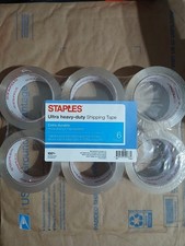 STAPLES Ultra Heavy Duty Packing Tape, 1.88 x 54.6 Yards, Clear 6/Roll Pack