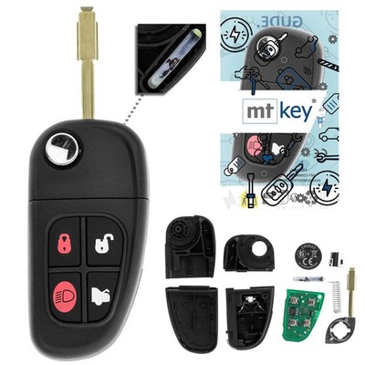 Funk Schlüssel 434MHZ für JAGUAR X-TYPE X400 01-09 S-TYPE X200 XJ X350 X358