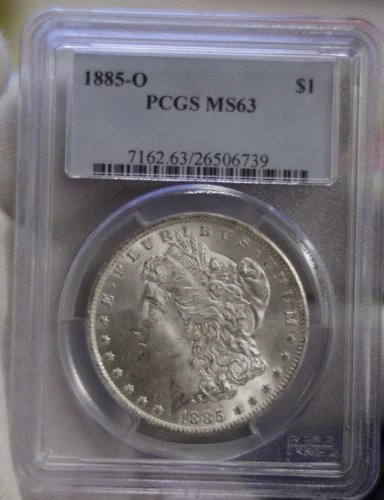 1885 O US Morgan Silver Dollar $1 PCGS MS63