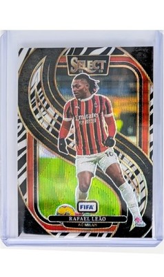 2024 Panini Select - Rafael Leao #142 - Mezzanine Zebra Prizm - AC