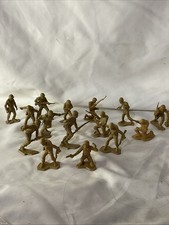 MARX LOT Of 15 54mm MARINES Playset Figures BATTLEGROUND ARMY WWII VTG Tan