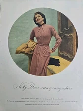 1948 Women's Nelly Don soft shoulder dress vintage Rawlings Fashion Photo ad