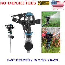Pulsating Lawn Sprinkler with Metal Spike, Covers up to 85 ft Diameter, 120 psi