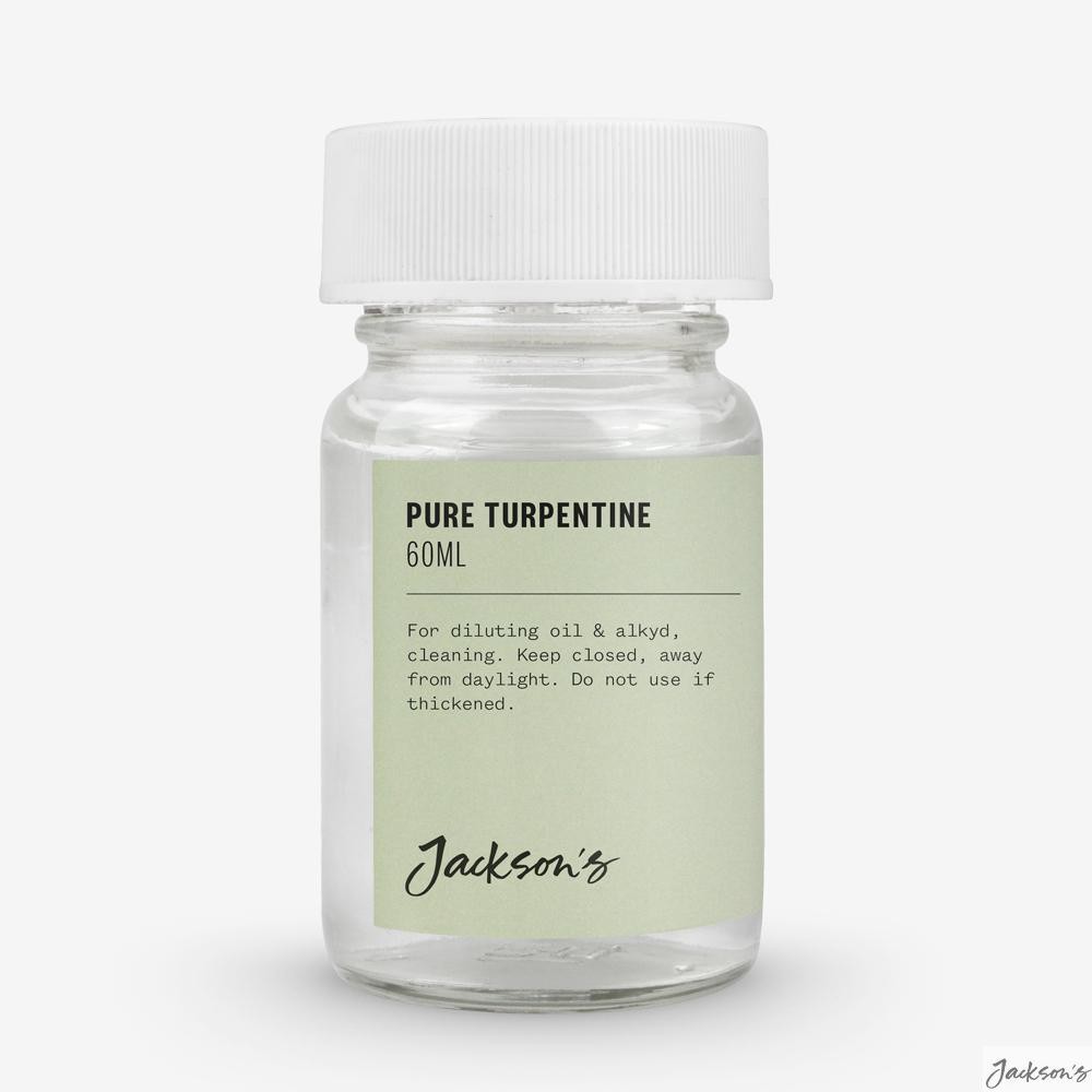 Jackson's Pure Turpentine Solvent 60ml For Oil And Alkyd Paint Brushes