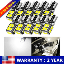 LED License Plate Interior Light Bulb 10x Super White T10 2825 194 W5W 168 6000K