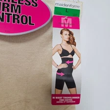 NWT Maidenform Shapewear 12433 Control It Hi-Waist Thigh Slimmer Size Large Nude