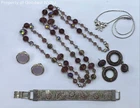 Vintage Retro Costume Jewelry Lot of 5 Beaded Necklace Butterfly Bracelet 143g
