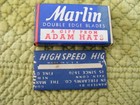 Vintage Lot of 2 Boxes Marlin Double Edge Razor Blades Original Box NOS — photo 2