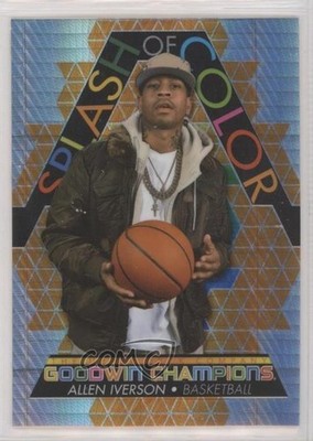 2022 Goodwin Champions Splash of Color Platinum Orange Prism Allen Iverson jt1