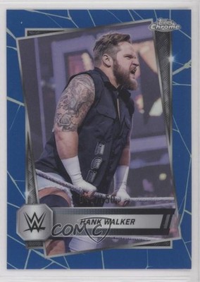 2025 Topps Chrome WWE Blue Refractor 42/150 Hank Walker #65 0jr6