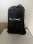 ToteSavvy Crossbody Diaper Bag Changing Mat, Wipes Pocket Black NEW w Pouch