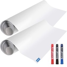 AFMAT Whiteboard Wallpaper Roll, Peel Stick Dry Erase, 2 Rolls