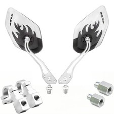 2 Pack Bicycle Handlebar Rearview Mirrors White 360  Adjustable Fits 22-25 mm
