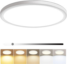 16in Dimmable LED Flush Mount Ceiling Light 4800LM 5CCT Ultra Slim White