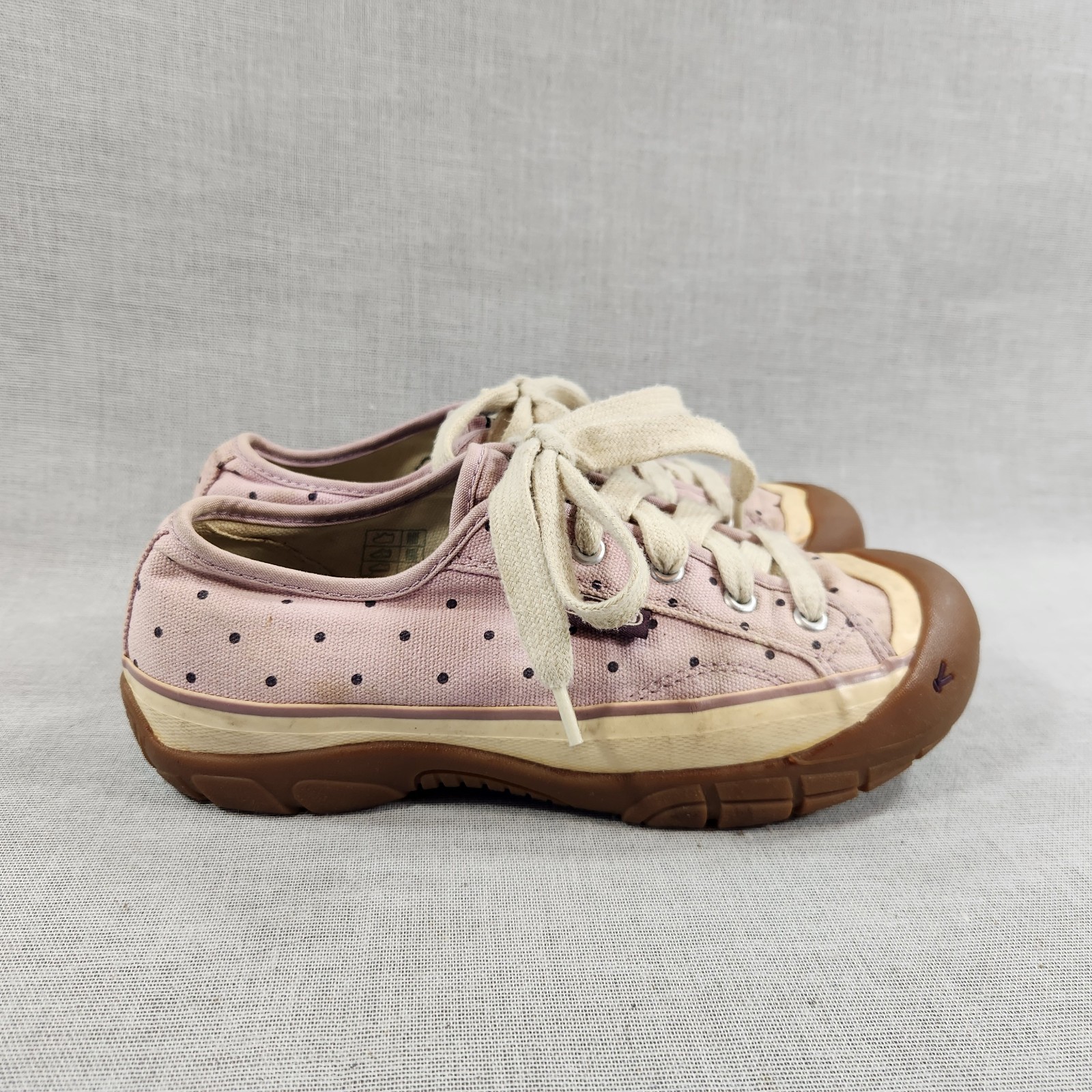 Scarpe sneakers Keen vulcanizzate in tela a pois donna taglia 7 5 rosa NO SOLETTE