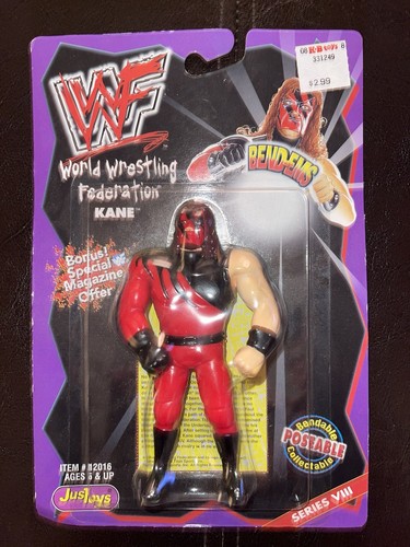 WWF BEND-EMS�?� KANE Action Figure�?� MIP MOC WWE ...