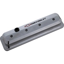 Proform 141-843 Die-cast Slant-edge Center Bolt Valve Covers Polished Aluminum