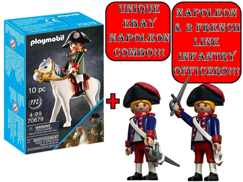 Playmobil History Napoleon 70679 & TWO French Line Infantry Officers - NEW!! - Picture 1 of 19