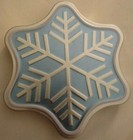 Amazon Velveteen Lined Tin Gift Card Holder Box  (no card) - Blue Snowflake