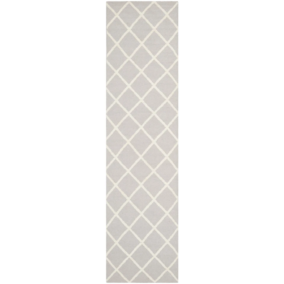 SAFAVIEH Dhurries DHU565G Handwoven Grey / Ivory Rug - Image 3 of 4
