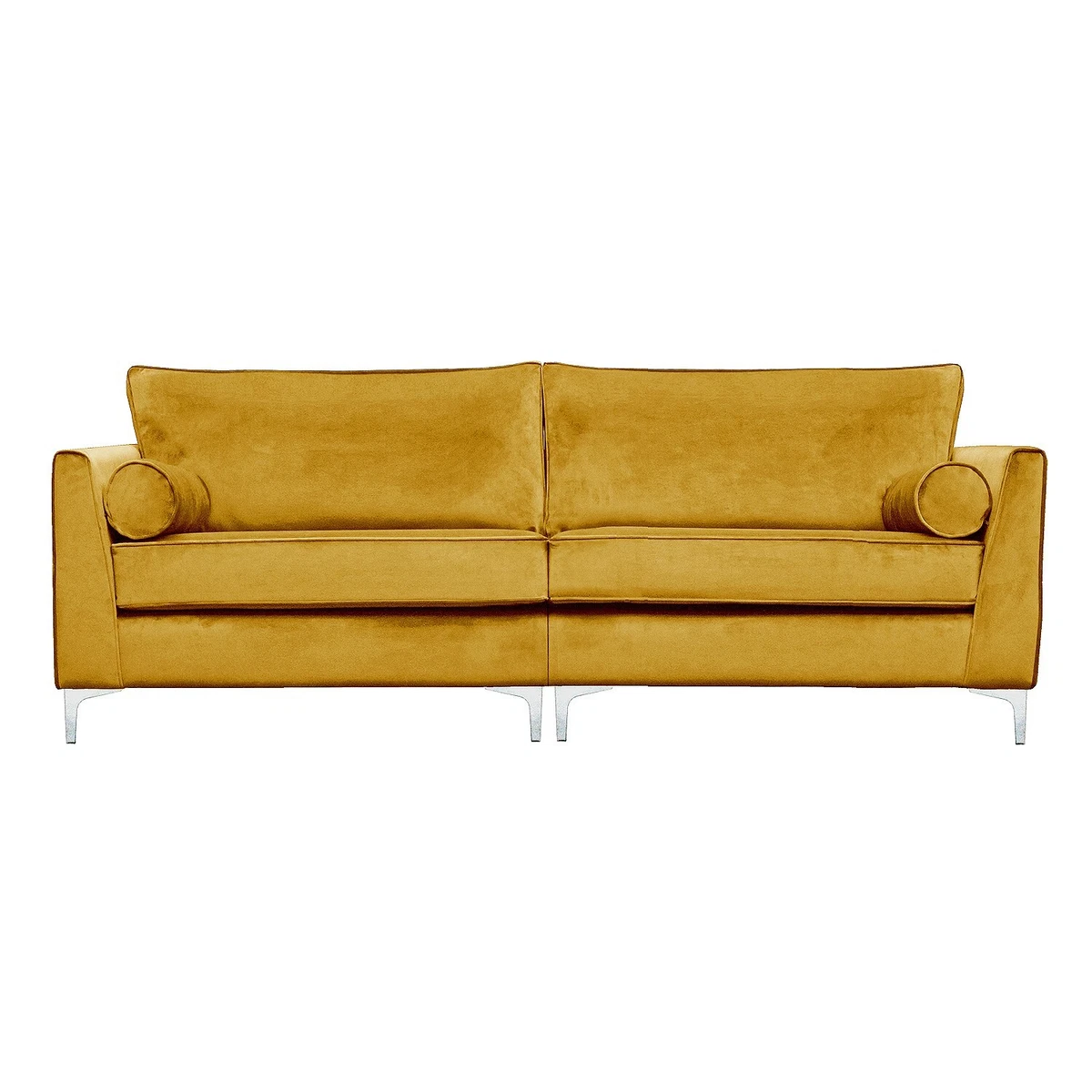 Sherborne Mustard 4 Seater 270cm Plush Velvet Sofa CLEARANCE