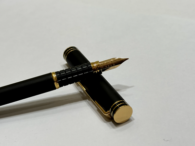 Waterman Ideal Paris Fountain Pen Black Nib Gold 18K 750 F Made in