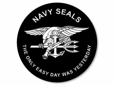 11cm Auto-Aufkleber Sticker Navy Seals Only Easy Day Was Yesterday Trident F2219