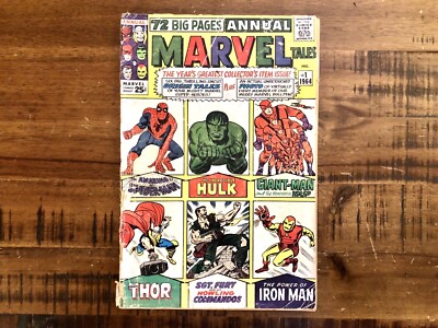 1964 Marvel Tales #1 Comic Book / FR-PR / 1ST SPIDER-MAN IRON MAN