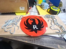 Ruger 6" Steel Gong Target Red Target black Eagle 22 Rifle Pistol Pellet Display