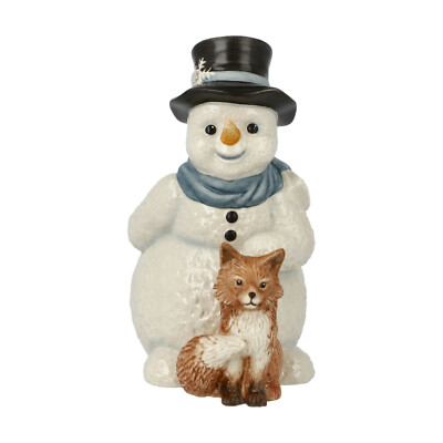Goebel Schneemann m. Fuchs Mein schlauer Freund Swarovski  Schneeflocke Neu 