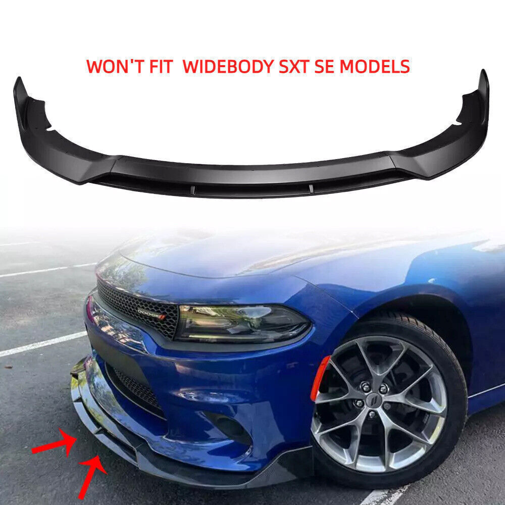 2015-2023 Dodge Charger SRT R/T Scat Front Bumper Lip Spoiler Splitter in Black