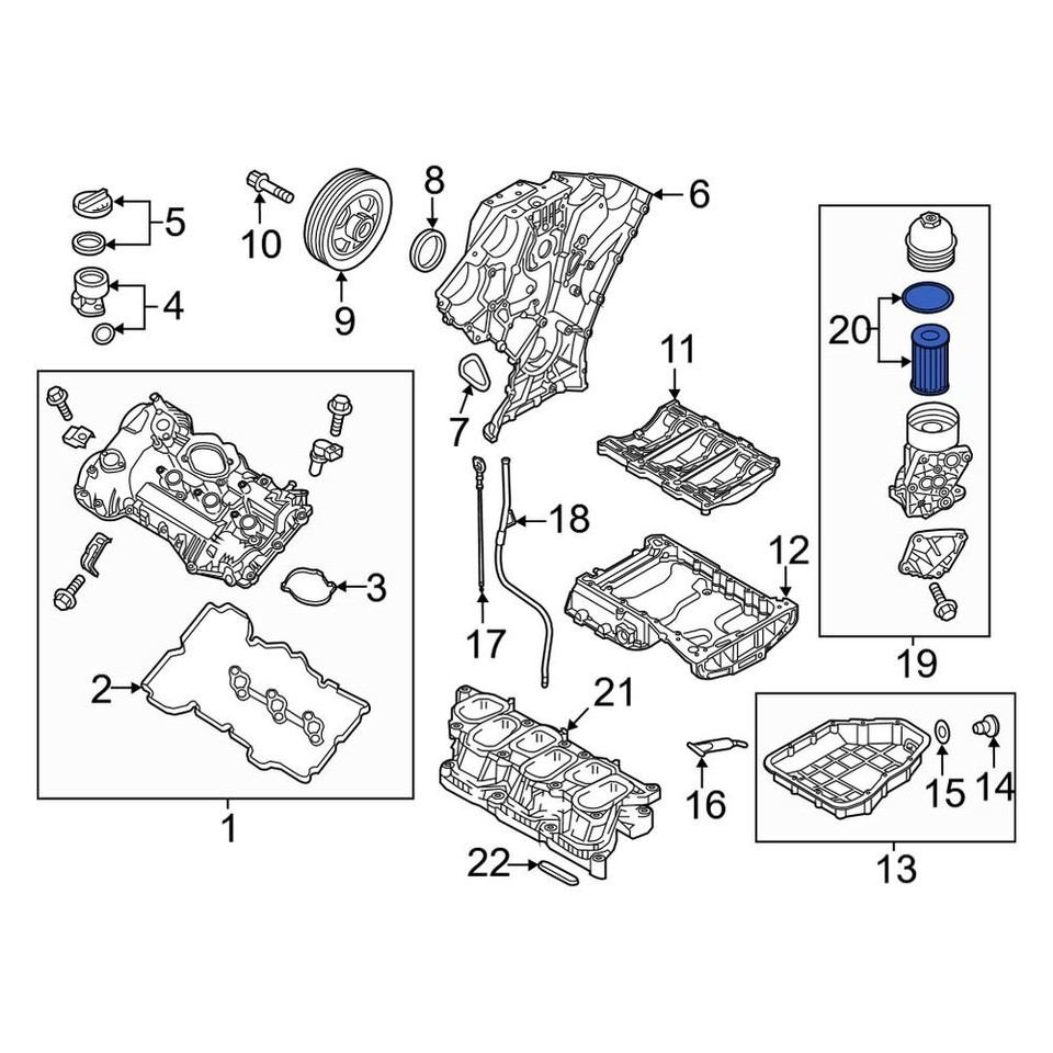For Kia Sorento 20192020 Kia 263203CKB0 Engine Oil Filter Element eBay