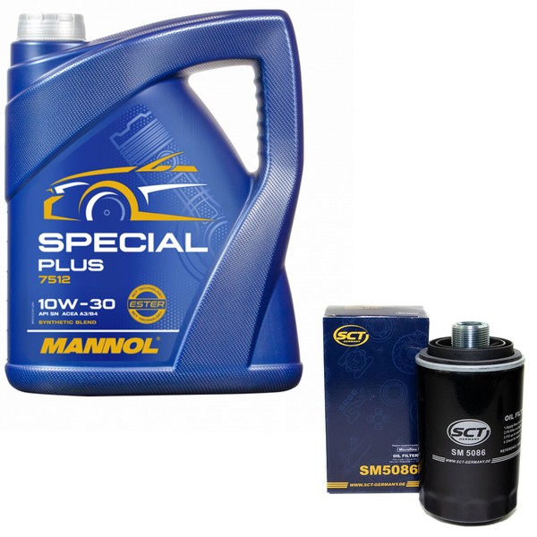 MotoröL Set 10W-30 5 Liter + ÖLfilter Sm 5086 FüR Audi Tt A3 Vw Golf V 1.8 2.0-image