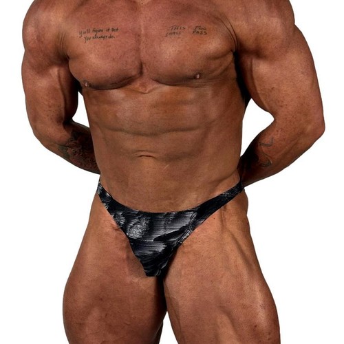 Mens Pro Style Print Bodybuilding Posing Trunks Briefs Posers - 第 4/8 張圖片