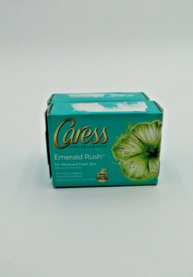 Caress Emerald Rush Lush Gardenia & White Tea Bar Soaps 2 bars total