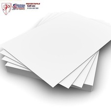SHEETS HIGH QUALITY SMOOTH COLOURED WHITE CARD / PAPER 300GSM A1/A2/A3/A4