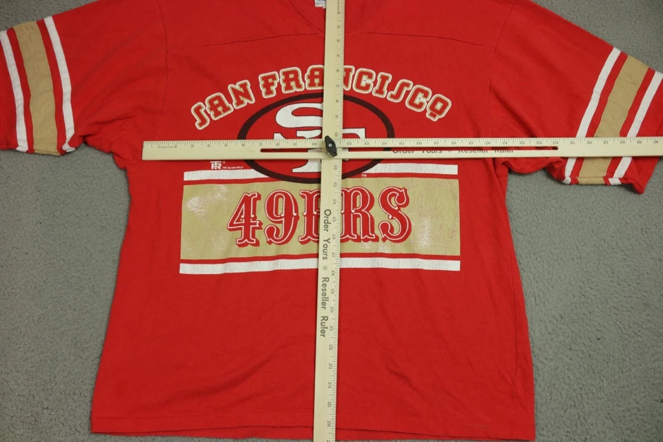 Camisa De Colección San Francisco 49ers Para Hombre Talla Grande 1994 Atlética Roja NFL EE. UU. Foto 3 de 4