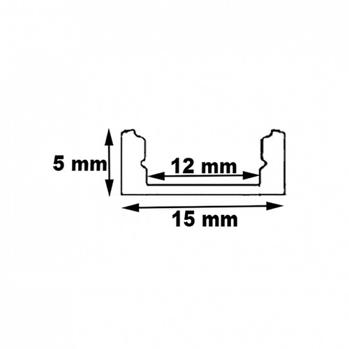 Profilo Alluminio Piatto 1m per Striscia led BARRA-3-1M - Foto 2 di 6