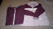 NWT LAVENDER & WINE & WHITE JACKET & PANTS SET sz XL errand wear   school