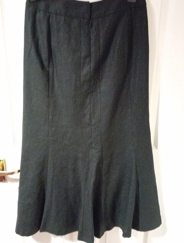 Next Size 8 Petite Black Skirt Pure Linen. Lined - Picture 5 of 7