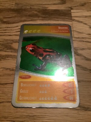 Ozeanien 9 Überraschende Natur!NETTO Glitzerkarte Nr.19 Erdbeerfröschchen S.Amer