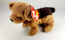 1996 Ty Original Beanie Babies TUFFY The Terrier Dog PVC w/Tags (7") ALL CAPS
