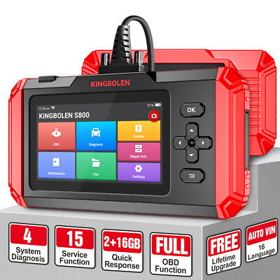 KINGBOLEN S800 Profi OBD2 Diagnosegerät Auto Scanner TPMS DPF ABS SAS Deutsch