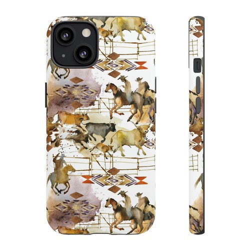 Cowboy Phone Case - Western, Wild West, Vintage Watercolor Print, Horses, Cattle - Picture 17 of 48