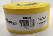 C.H. Hanson - 16000 - 3" x 1000' x 2 Caution Tape