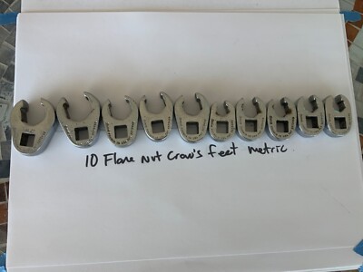 10 pc Snap on Metric Flare nut Crow's Feet set