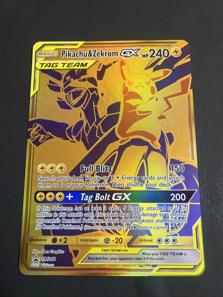 Pikachu Zekrom Set of 3 Cards Tag Team Card EX Card 