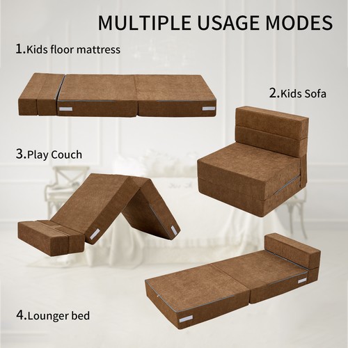 SLSY Sofá Cama Plegable Colchón de Piso Niño Pequeño Lavable Alfombra de Siesta 63x25,6x6 pulgadas - Imagen 25 de 35