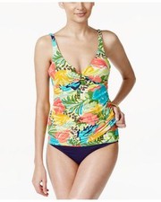 Anne Cole Island Time Tankini  Banded Brief Size 38B/C Cup M Swimsuit NWT 126